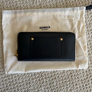 Shinola Black Leather Wallet